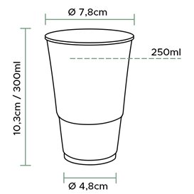 Gobelet Plastique 300ml Transparent Ø7,3cm (100 Unités)