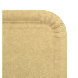 Plat rectangulaire en Carton Kraft 12x19 cm (1.300 Unités)