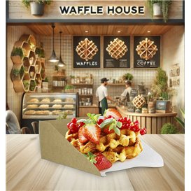 Emballage en Carton pour Gaufre 16x10cm (100 Utés)