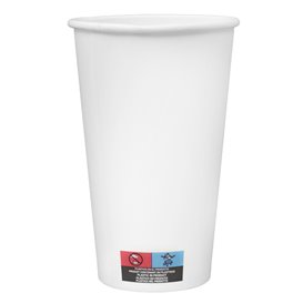 Papieren beker wit 16 Oz/500ml Ø9cm (500 stuks)