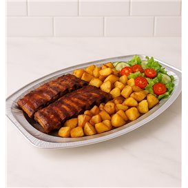 Folie dienblad Ovaal vormig 2150ml (10 stuks)