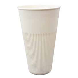 Duurzame Herbruikbare Beker PP Crème 470ml Ø9,6cm (12 stuks) 