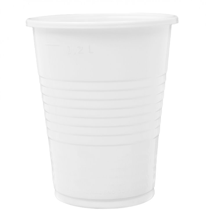 Gobelet en Plastique PP Réutilisable Blanc 240ml (100 Utés) Gobelet en Plastique PP Réutilisable Blanc 240ml (100 Utés)