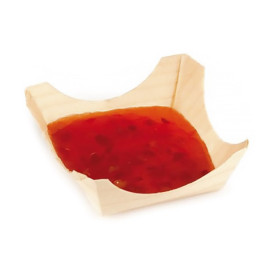 Barquette en Feuille de Pin  60x60x25mm (100 Utés)