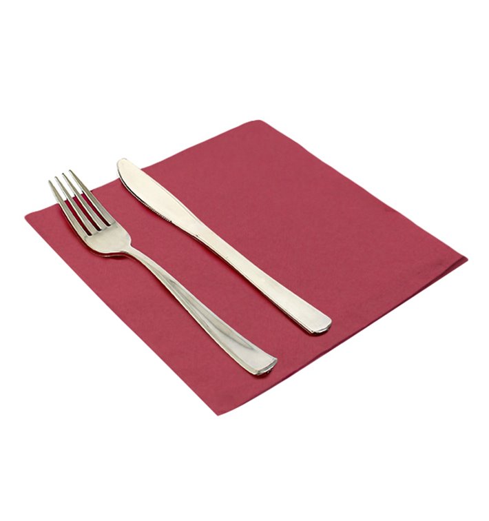 Serviette en Papier Molletonnée 40x40cm 2E Bordeaux (1.200 Utés) Serviette en Papier Molletonnée 40x40cm 2E Bordeaux (1.200 Utés)