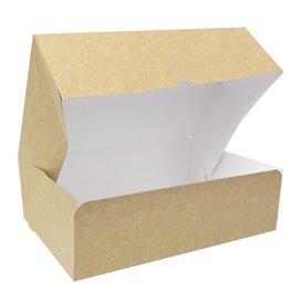 Boîte Pâtissière en Carton Kraft 25,8x18,9x8cm 2kg (240 Utés)