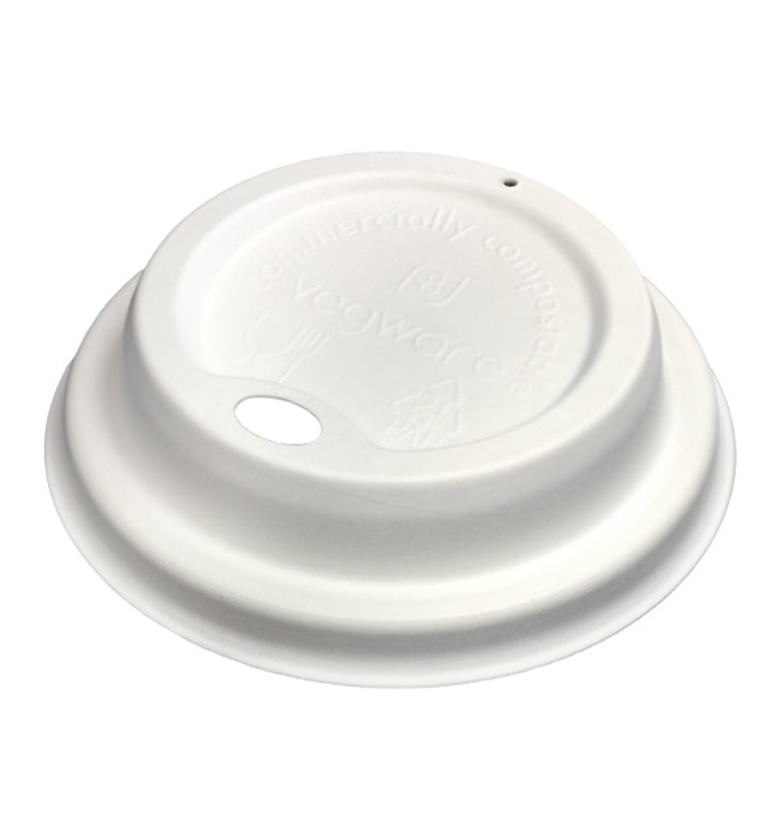 Couvercle Avec Trou en Fibre Moulée Blanc Ø8,0cm (50 Utés) Couvercle Avec Trou en Fibre Moulée Blanc Ø8,0cm (50 Utés)