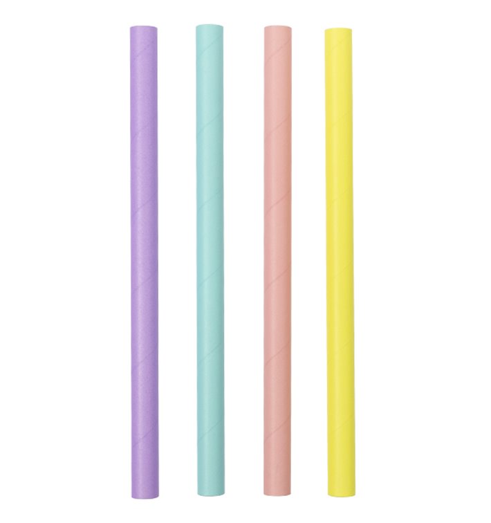 Paille Droite Papier Couleurs Ø1,2cm 20cm (50 Utés) Paille Droite Papier Couleurs Ø1,2cm 20cm (50 Utés)