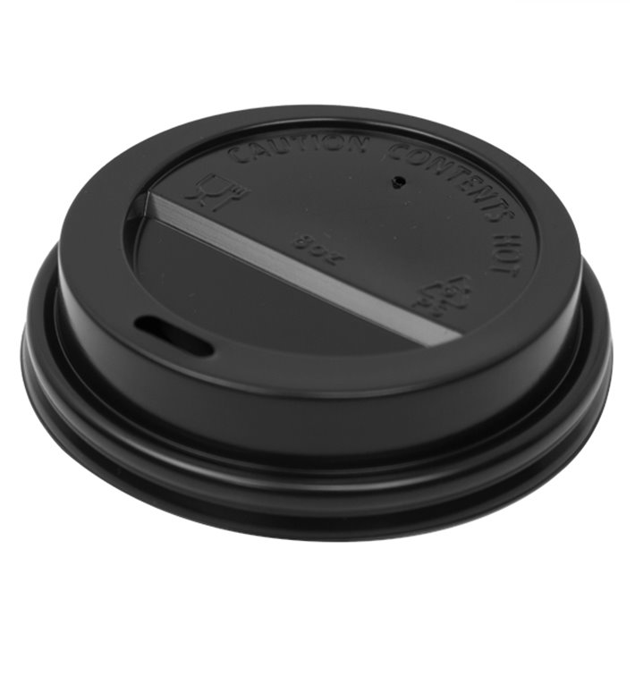 Travel Deksel met Wit Papieren Gat Ø9,0cm (50 stuks) 