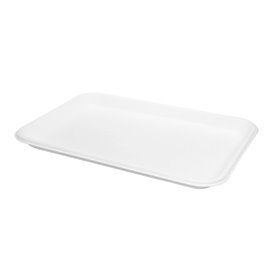 Plateau en Canne à Sucre Blanc 20,5x14,5cm (50 Unités)