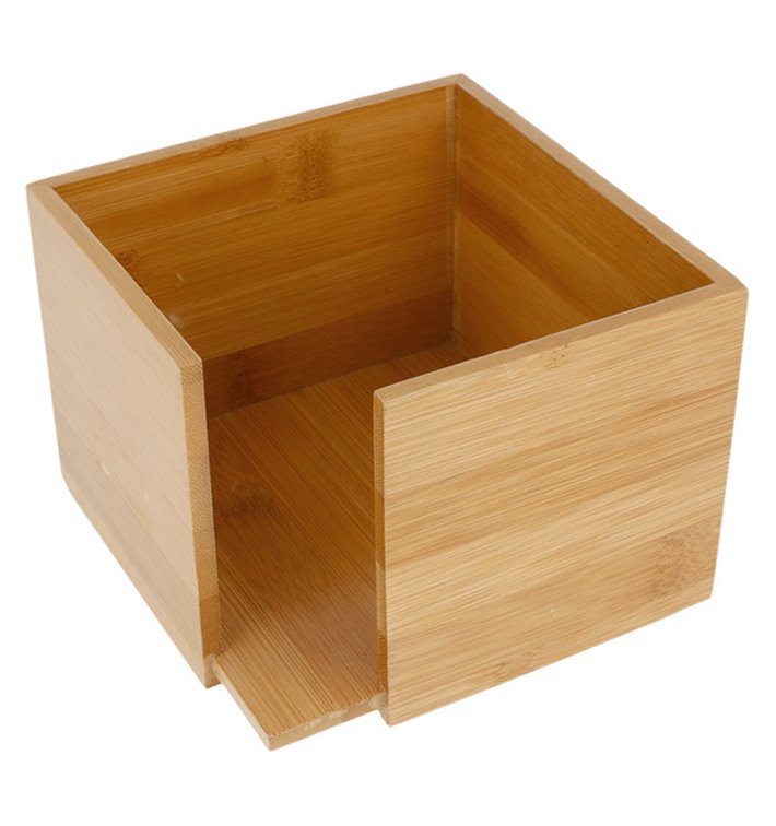 Porte-serviettes Cocktail en Bambou 13,5x13,5x10cm (12 Utés) Porte-serviettes Cocktail en Bambou 13,5x13,5x10cm (12 Utés)