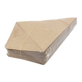 Cornet Carton Kraft avec Compartiment Sauce 26,5cm 250g (500 Utés)