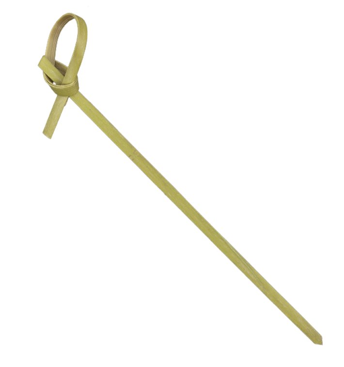 Pique en Bambou "Boucle" Naturelle 10cEspeto de Bambu "Laço" Natural 10cm (2.500 Unités) Pique en Bambou "Boucle" Naturelle 10cEspeto de Bambu "Laço" Natural 10cm (2.500 Unités)
