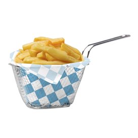 Graspapier inpakvellen “Vichy” Blauw 20x24,5cm (1.000 stuks)