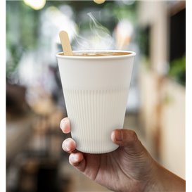 Gobelet Réutilisable et Durable en PP Crème 355ml Ø9,6cm (5 Unités)