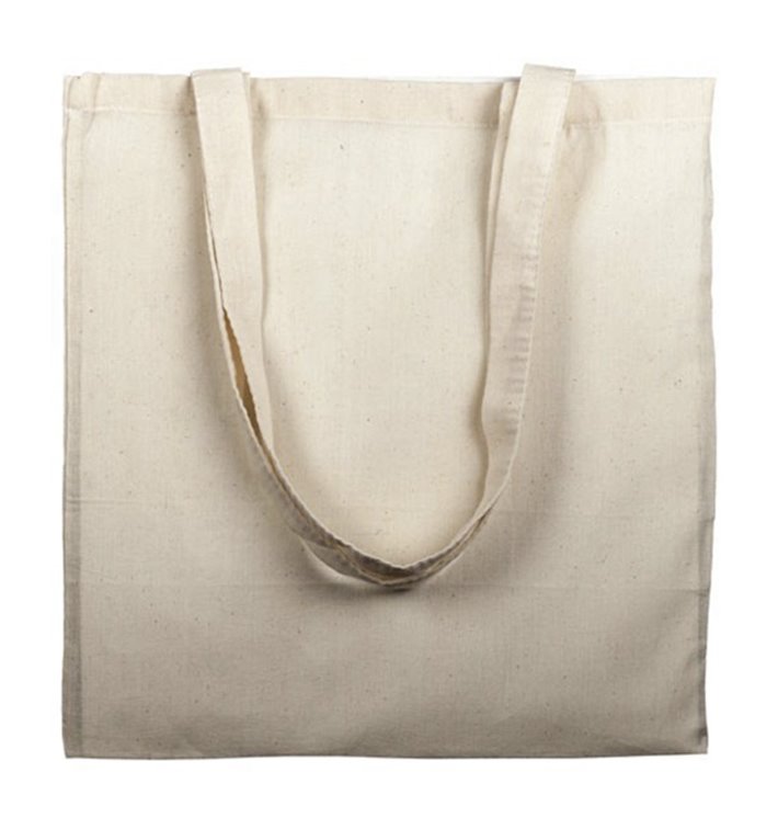 Sac Coton avec Anses Longues Beige 38x42cm (1 Uté) Sac Coton avec Anses Longues Beige 38x42cm (1 Uté)