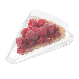 Plastic cakeplak Container transparant 16,2x13,5x5cm 1/8 Ø26cm (600 stuks)