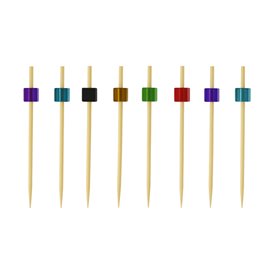 Brochettes en Bambou Cube Couleurs 7cm (100 Utés)