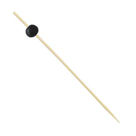 Bamboe vleespennen "Big Bal" Design Zwart 12,5cm (100 stuks) 