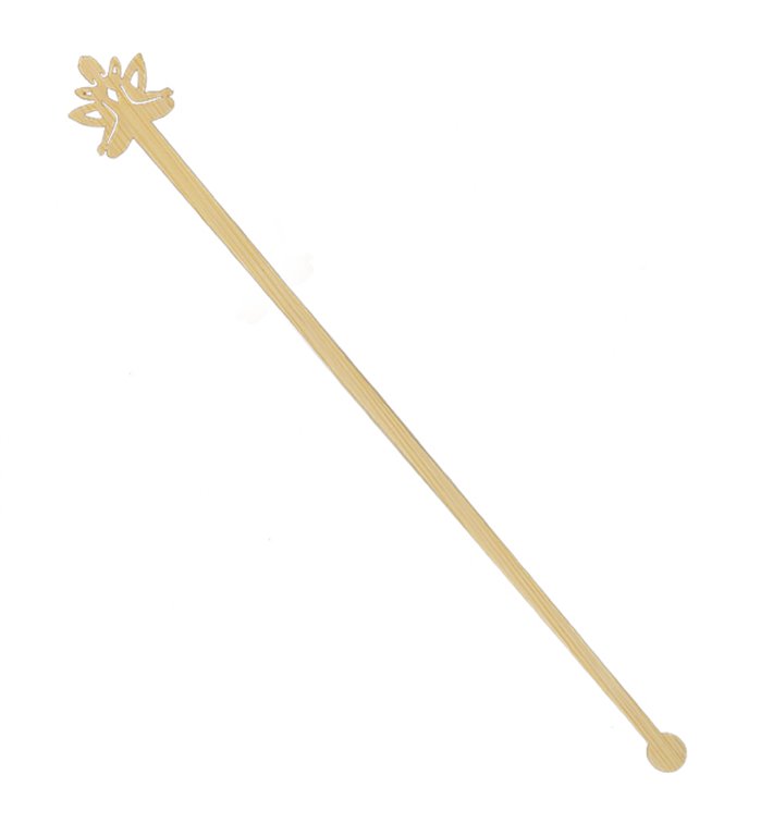 Agitateur à Boissons en Bambou « Bouddha 2 » 18cm (600 Utés) Agitateur à Boissons en Bambou « Bouddha 2 » 18cm (600 Utés)