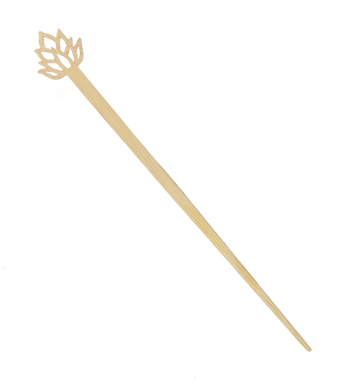 Bamboe Lotusbloesem Drink Roerstaaf 12cm (600 stuks) Bamboe Lotusbloesem Drink Roerstaaf 12cm (600 stuks)
