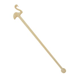 Agitateur à Boissons en Bambou Flamant Rose 14cm (600 Utés)