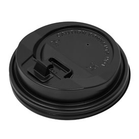  Deksel voor papieren beker gat zwart Carton 8, 9, 12 Oz Ø8,0cm (50 stuks) 