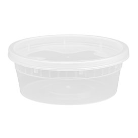 Kunststof Bak van PP “Deli Range” Transparant met Deksel 240ml (240 Stuks)