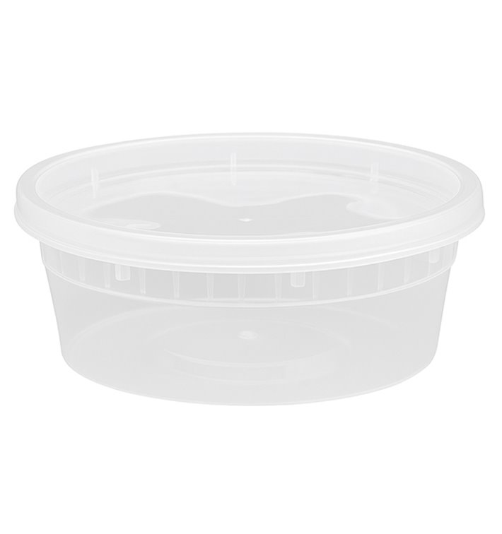 Kunststof Bak van PP “Deli Range” Transparant met Deksel 240ml (40 Stuks) Kunststof Bak van PP “Deli Range” Transparant met Deksel 240ml (40 Stuks)