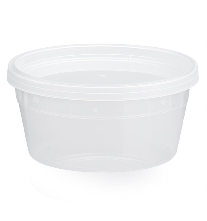 Kunststof Bak van PP “Deli Range” Transparant met Deksel 360ml (40 Stuks) Kunststof Bak van PP “Deli Range” Transparant met Deksel 360ml (40 Stuks)
