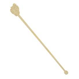 Bamboe Drink roerstaaf Aardbei 18cm (50 stuks) 