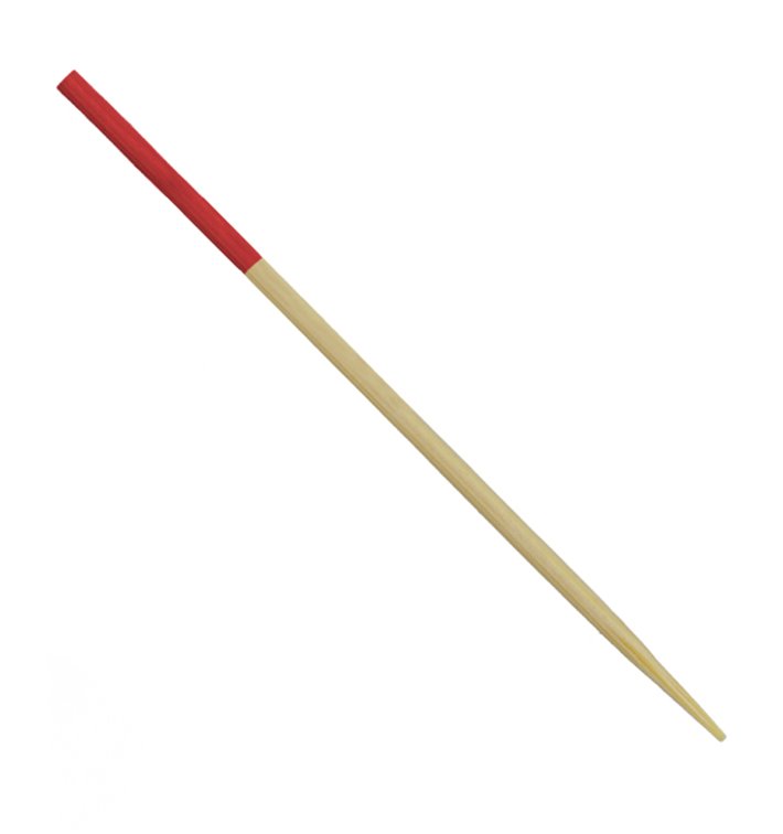 Bamboe Spies Rood Tip 7cm (3.600 stuks) Bamboe Spies Rood Tip 7cm (3.600 stuks)