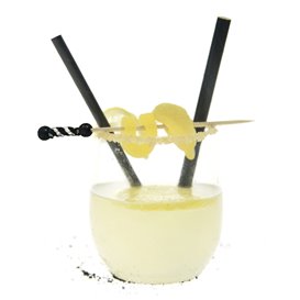 Pique en Bambou Décoré en Blanc et Noir 12cm (100 Utés)