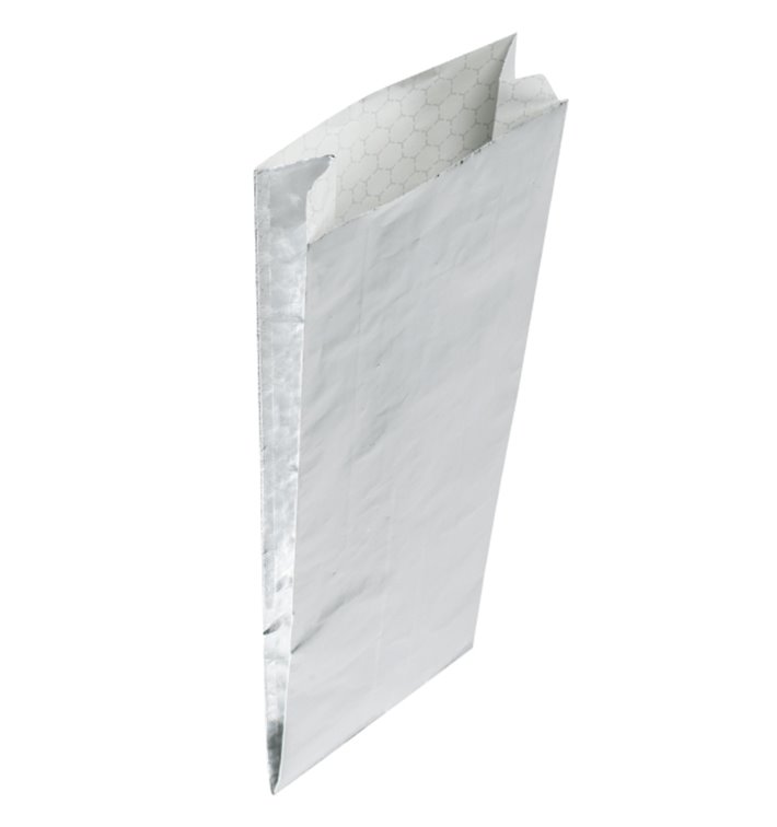 Vetvrij Aluminiumfolie Zilver 31,5*10,3+5cm (2000 stuks) Vetvrij Aluminiumfolie Zilver 31,5*10,3+5cm (2000 stuks)