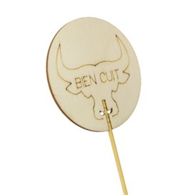Goed Gedaan'' Voedsel Marker “Bien Cuit” 9 cm (60 stuks)