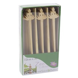Brochette em Bambou « Bouddha 1 » 12cm (50 Utés)