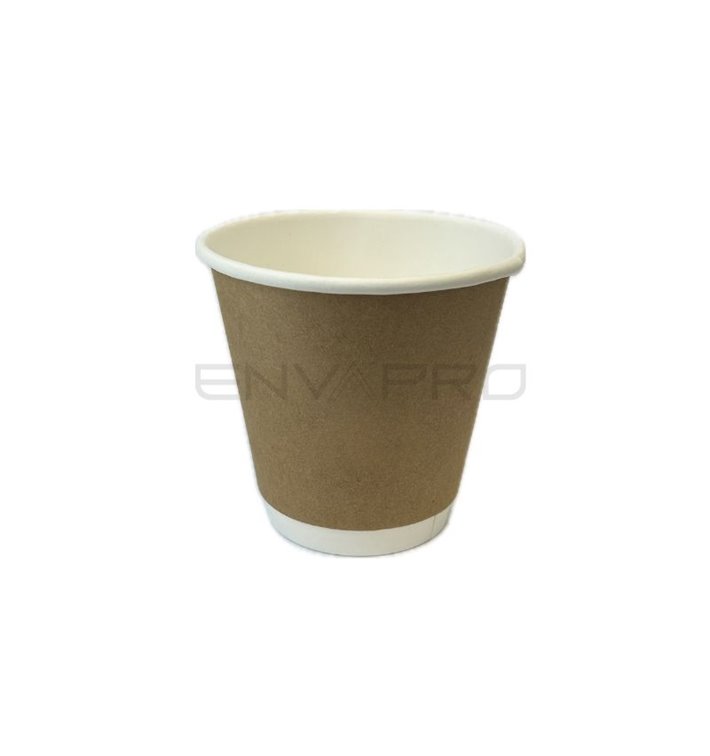 Gobelet Carton 8Oz/240ml Double Paroi Lisse Kraft Ø8cm (25 Unités) Gobelet Carton 8Oz/240ml Double Paroi Lisse Kraft Ø8cm (25 Unités)