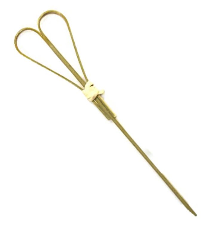 Bamboe vleespennen "Cuore" Design Naturel 9cm (1000 stuks)