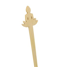 Brochette em Bambou « Bouddha 1 » 12cm (50 Utés)