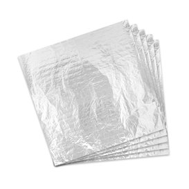 Papier d'Aluminium Ingraissable Argenté 41x41cm (1000 Uds)