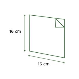 Sachet Ingraissable Ouverture Latérale Argent 16x16cm (4000  Uds)