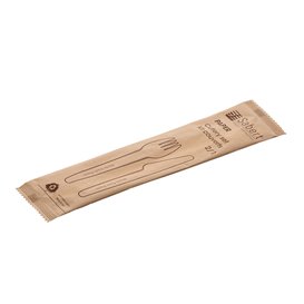 Kit Couverts Carton Kraft Fourchette et Couteau (300 Utés)
