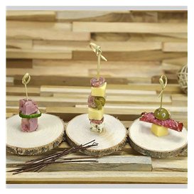 Pique en Bambou "Boucle" 7cm Naturelle en Boîte (250 Unités)