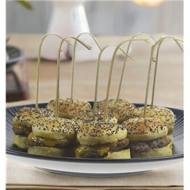 Brochette Courbe en Bambou 9 cm (1.200Utés)
