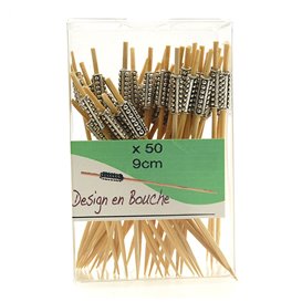 Brochette en Bambou « Totem » 9cm (25 Utés)