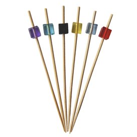 Brochettes en Bambou Cube Couleurs 7cm (100 Utés)