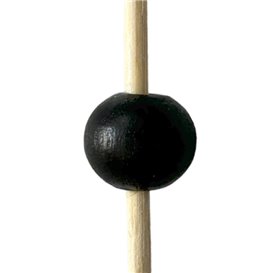 Bamboe vleespennen "Big Bal" Design Zwart 12,5cm (100 stuks) 