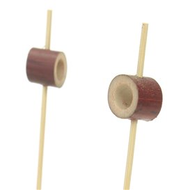 Pique en Bambou avec Anneau Rouge 12cm (1000 Utés)