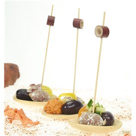 Pique en Bambou avec Anneau Rouge 12cm (1000 Utés)