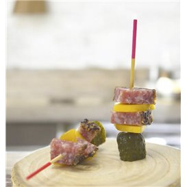 Brochette en Bambou Pointe Fuchsia 7cm (300 Utés)